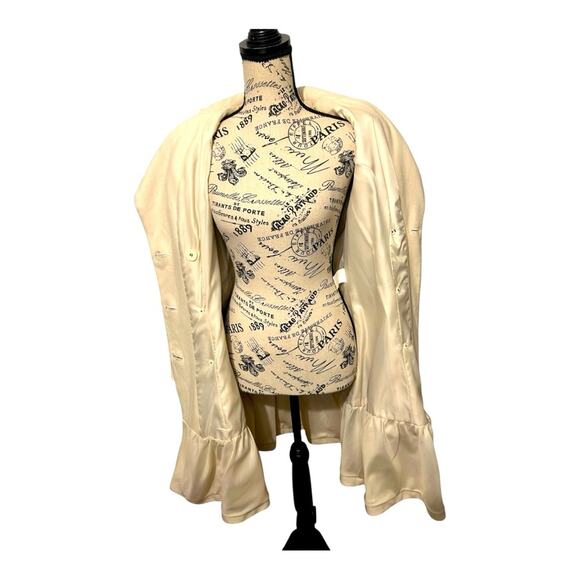 Vintage Y2K Esprit Cream white double breasted wool blend Winter coat. Size S - Picture 5 of 7